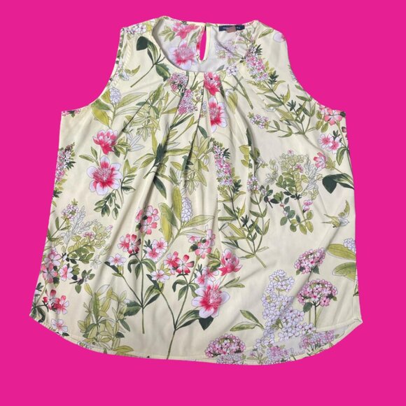 🌸 Tommy Hilfiger Women's Large Flowy Floral Tank Top 🌼 - Picture 1 of 6
